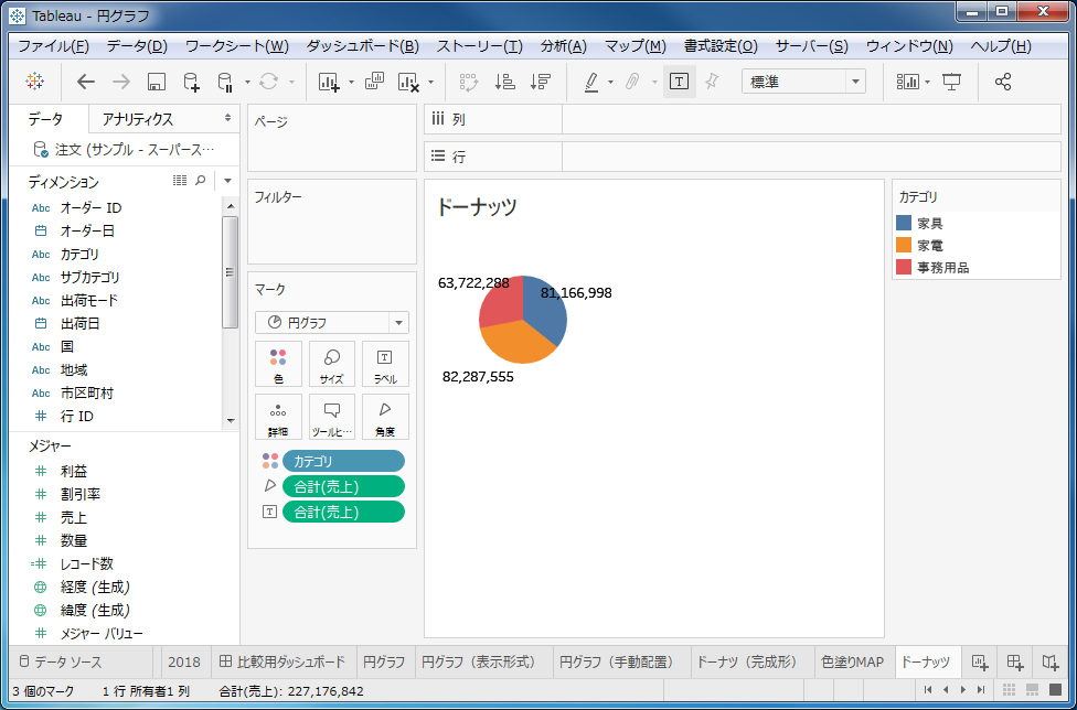 円グラフの作成