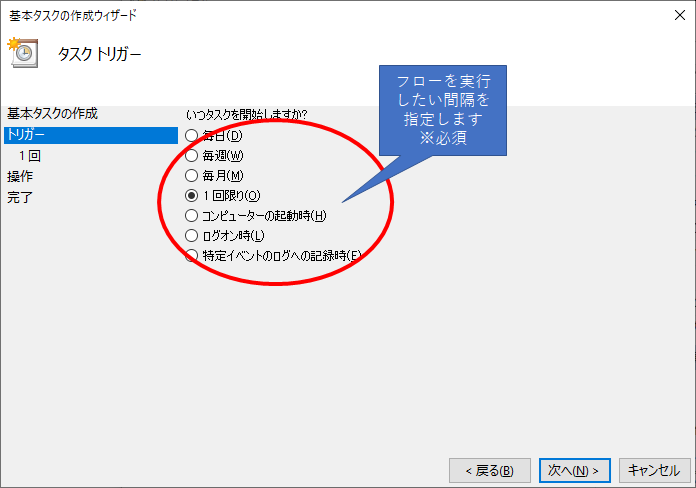 タスクトリガー