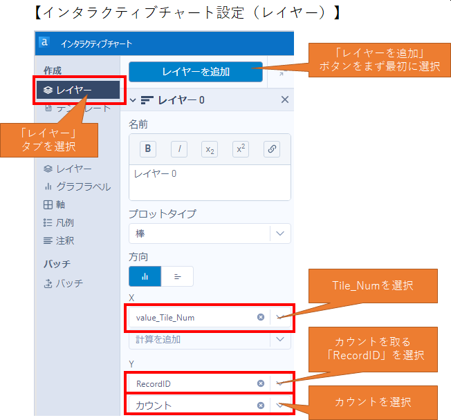 レイヤータブ設定